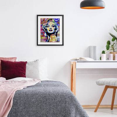 Marilyn Candy Pop Style Framed Print Under Glass, design by Jess Stempel