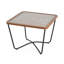 Table basse contemporaine carrée avec verre découpé géométrique artistique et surface facile à nettoyer pour une utilisation pratique Design moderne sur un plateau en bois chaleureux et une atmosphère confortable