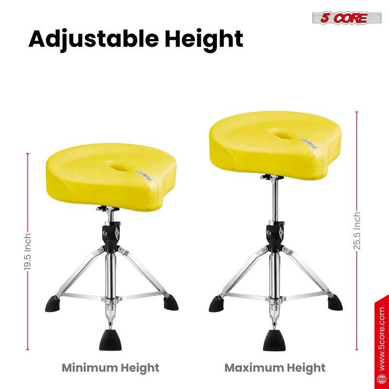  Tabouret de tambour rembourré 4 po Drum Throne, Yellow