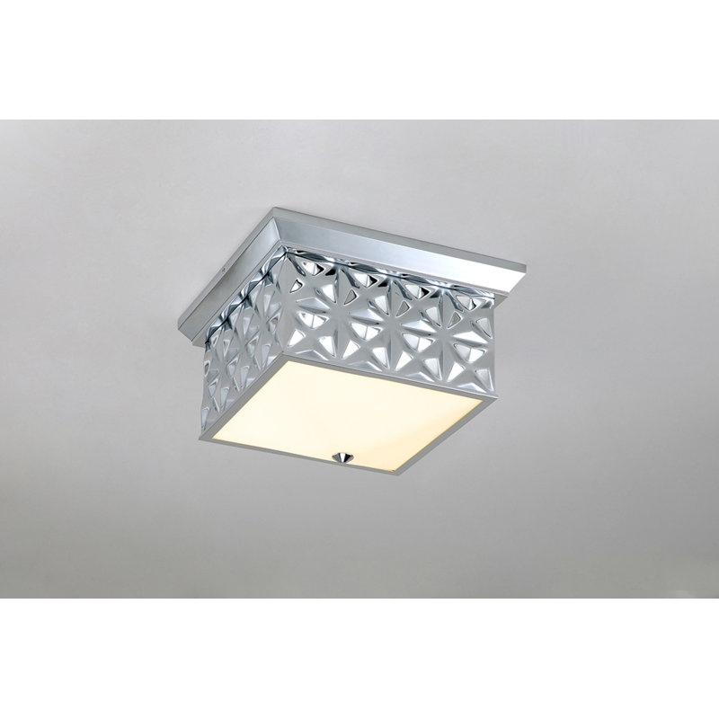 Juleah Square Flush Mount, Chrome
