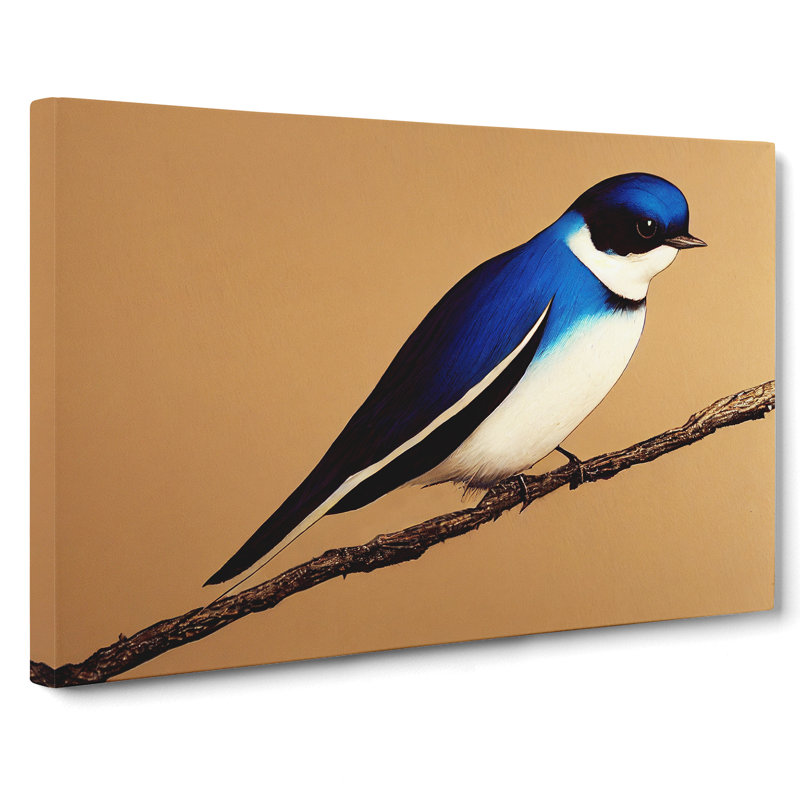 Glowing Swallow Bird - Wrapped Canvas, 35cm H x 50cm W x 3cm D