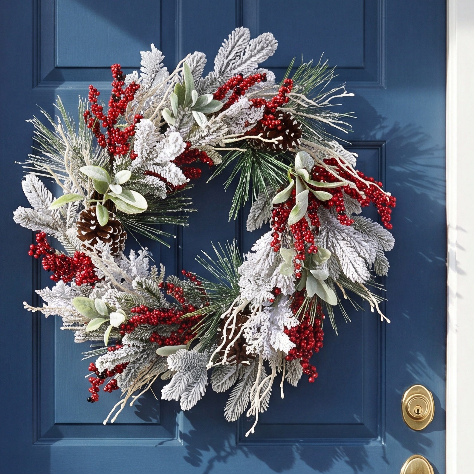 24" Frosted Pine Wreath