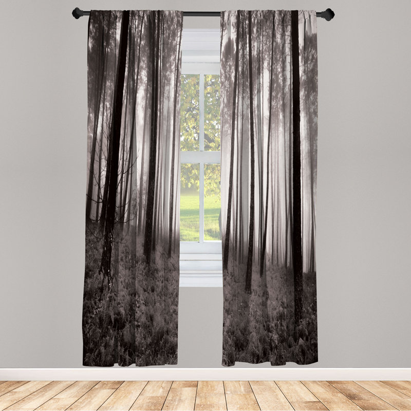 George Oliver Curtains, 28" W x 95" L, Magenta Gray
