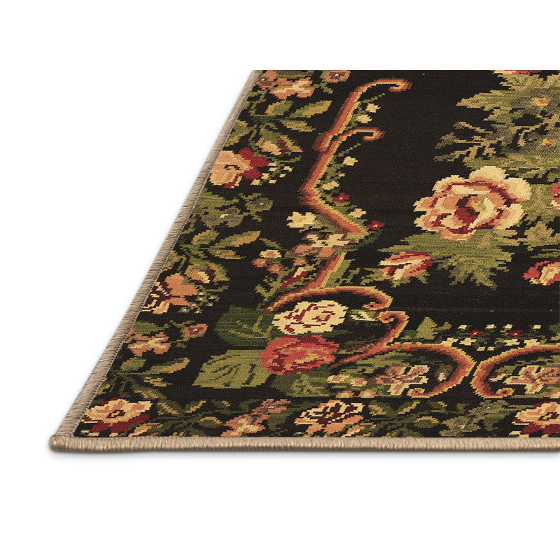 Tapis brun lavable à la machine Manucy Traditional 471, Rectangle 4 pi x 6 pi