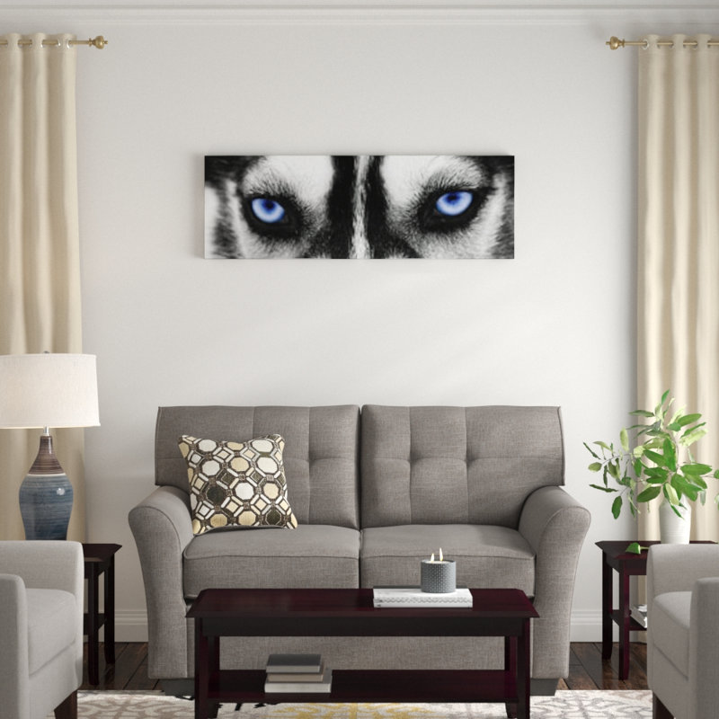 «Husky Eyes», impression sur toile, H 12 po x l 36 po x P 1,5 po, Toile tendue