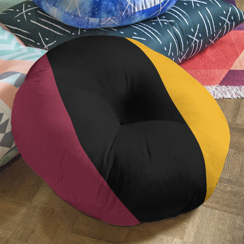 Coussin de sol touffeté arizona, 26 po x 26 po, Jaune