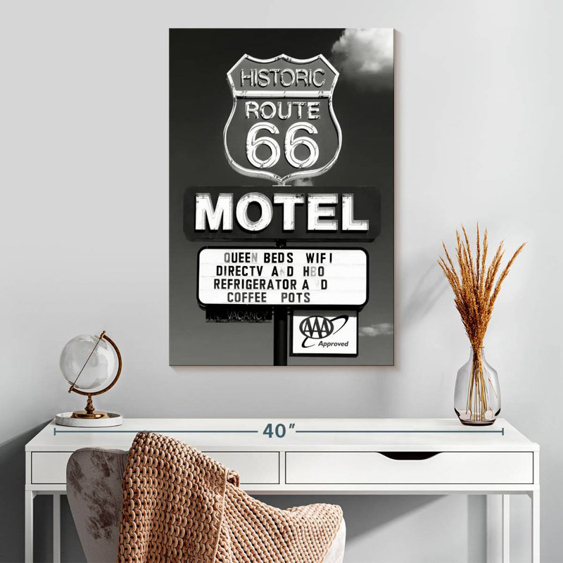 Mehar historique Route 66, H 30 po x l 20 po