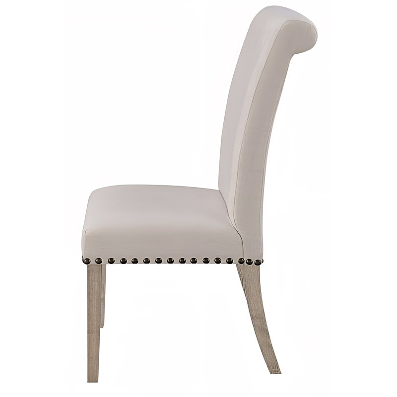 Chaise parsons rembourrée grise Aprell