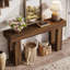 Console 63 po, canapé rectangulaire en bois naturel, console décorative rectangulaire pour entrée, couloir et salon (brun rustique)-690970372