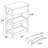 24'' Tall End Table, Narrow Side Table with Drawer and Shelves for Small Space-664805225-633413261
