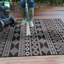 Tapis intérieur / extérieur noir / blanc Ishi Southwestern-311241402