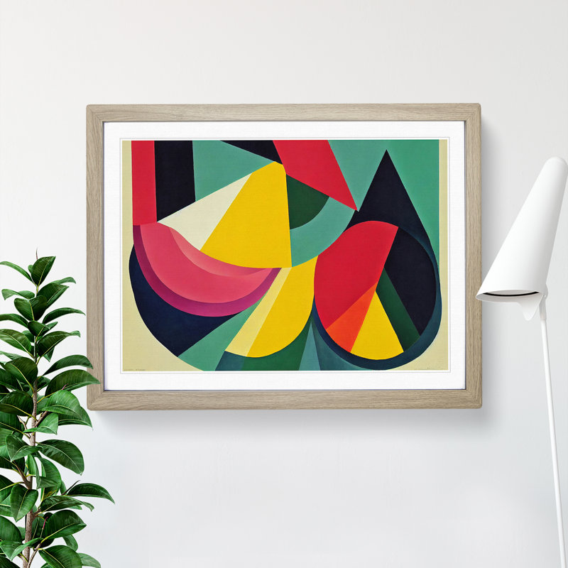 Inspirational Abstract - Framed Print, 25cm H x 34cm W x 2cm D, Oak Framed
