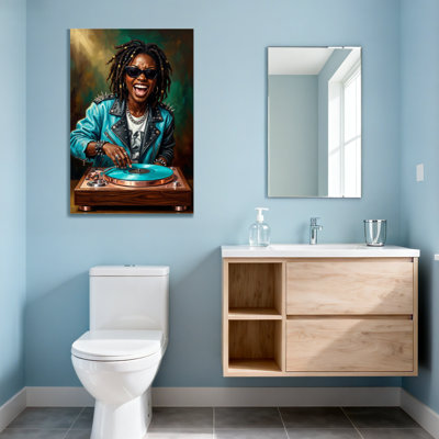 Disque vinyle Fashion avec une expression joyeuse