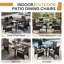 Ensemble de 2 chaises de salle à manger d'extérieur en aluminium et rotin pour terrasse avec coussins amovibles-120698855