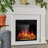 43" Freestanding Electric Fireplace with Wood Mantel-557678741