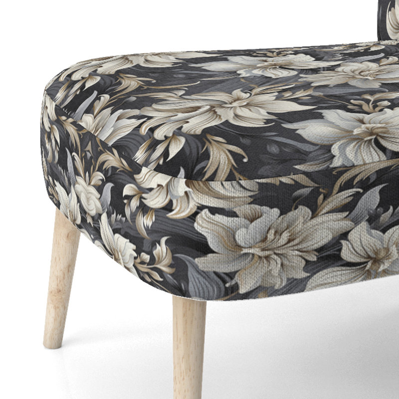 Chaise d'appoint rembourrée Glam
