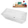 59" Streamline Soaking Freestanding Tub and Tray With Internal Drain