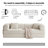 Boneless Living Room Sofa, Convertible Teddy Bear Combination Sofa Bed, Comes With 2 Pillows, 5-In-1 Design, Couple Sofa, Small Space Two-Person Sofa, Suitable For Large And Small Living Rooms, Bedrooms, Studies, Lounges, Apartments, And Offices.-617351254