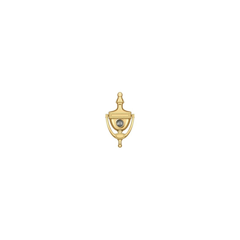 Deltana DKV6RU10B Door Knocker-Viewer, Victorian Rope in Oil-rubbed Bronze, PVD Polished Brass