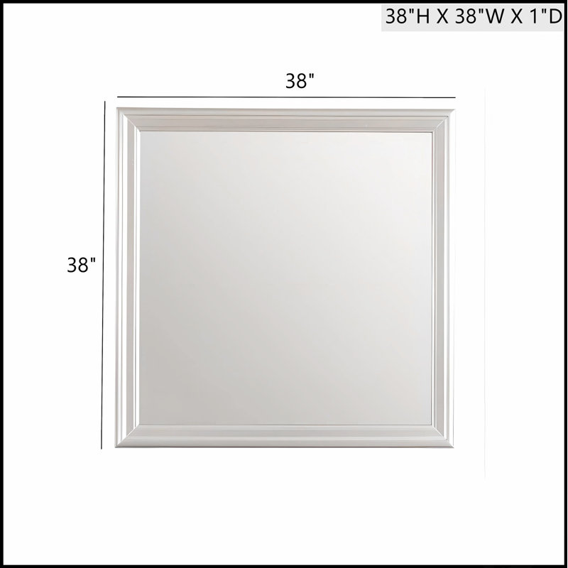 Miroir champagne argenté Glana Furniture Lorana G6500-M, Champagne