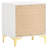 White 2-Drawer Rectangular Nightstand-1906713554