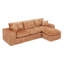 Canapé modulaire moderne de 107 po avec méridienne réversible Boucle-1061656033