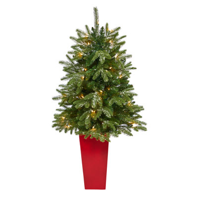 Sapin de Noël artificiel vert 3,67 pi avec 50 lumières claires Grand Teton