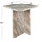 Cecil Modern 18.5" Square Natural Marble End Table with Cross Base, Glossy Gray and Beige Solid Stone Accent Side Table for Living Room-327211734