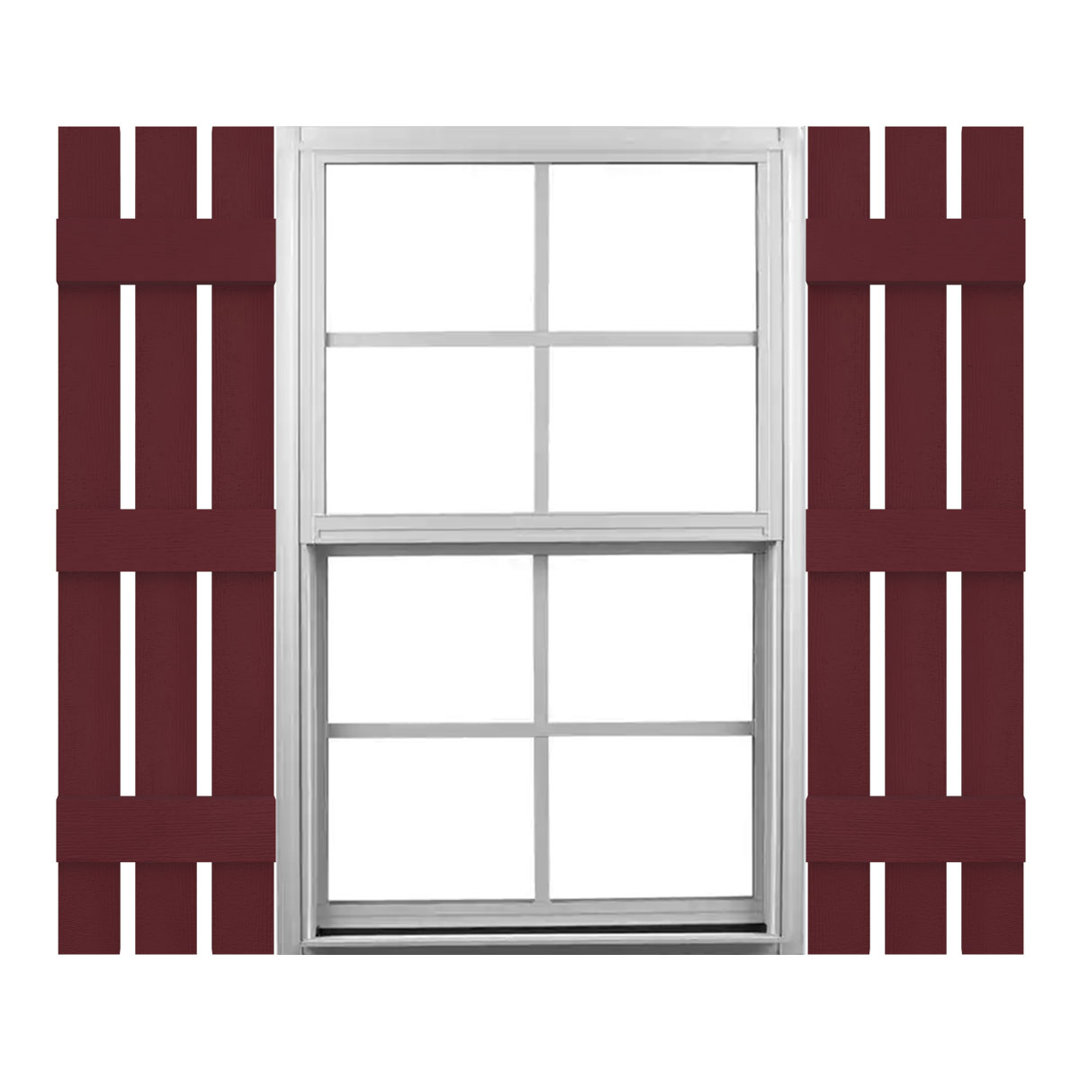 Mid-America 12'' Board & Batten Shutters Mid America Color: Wineberry Height: 80"