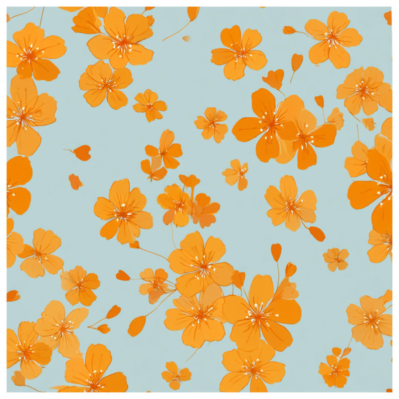 Édredon à motif floral Boho Boho, Édredon simple extra long, Gris / floral orange