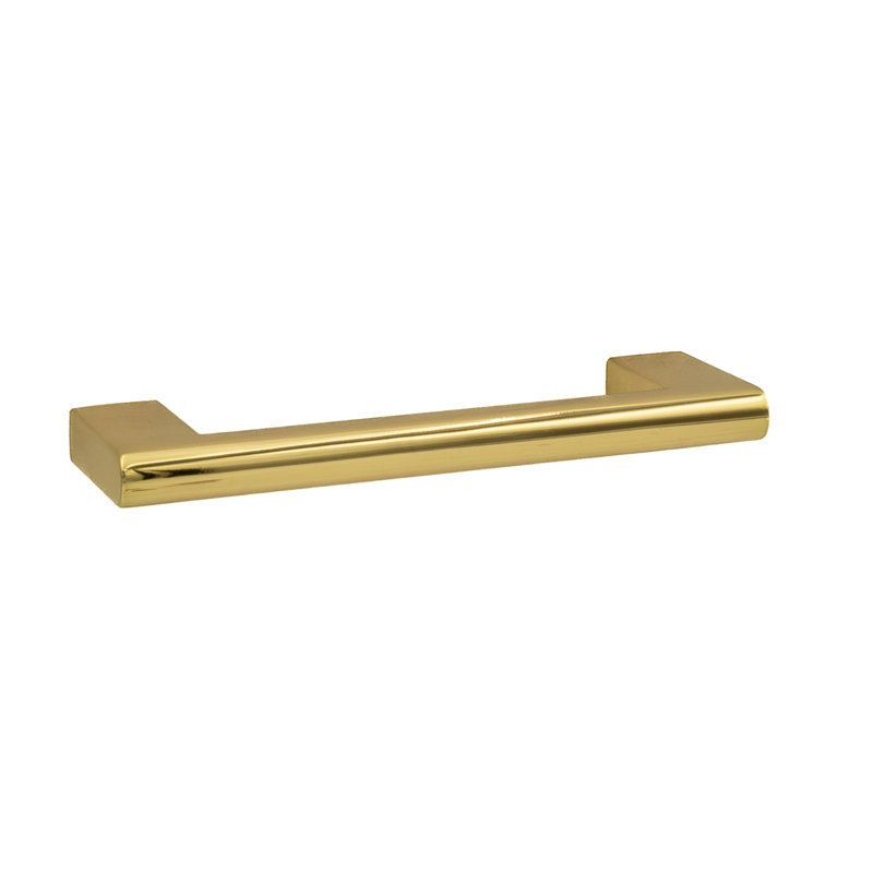 Vail 3-3/4" (96mm) Polished Gold Bar Pull, Polished Gold, 3.75"