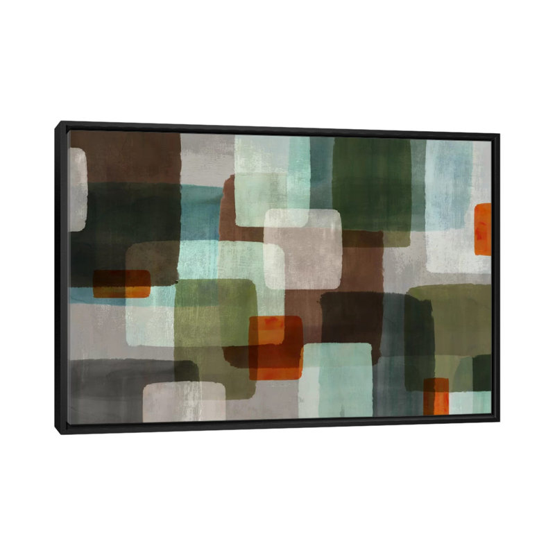 « ekran », impression sur toile, Toile avec cadre noir, Pas de tapis, H 32 po x l 48 po x P 1,5 po