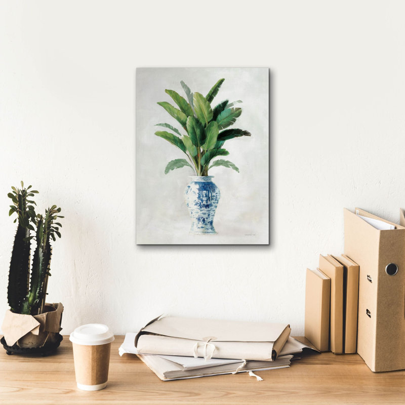  'Greenhouse Palm Chinoiserie 2' by Danhui Nai Canvas Wall Art, 16" H x 12" W