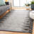 Simeko Natural Fiber Hand Woven Jute/Wool Abstract Rug in Light Blue/Black-206970648