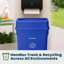 Poubelle de recyclage de 23 gallons avec couvercle à fente