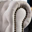 Canapé Chesterfield en tissu de lin