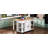 47 Inch Kitchen Island With Extendable Dining Table, Rubber Wood Veneer Kitchen Table With Internal Storage Rack, Power Outlet, Kitchen Island With Storage 2 Drawers 2 Cabinet
