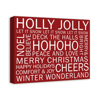 «Christmas Sayings», impression sur toile tendue