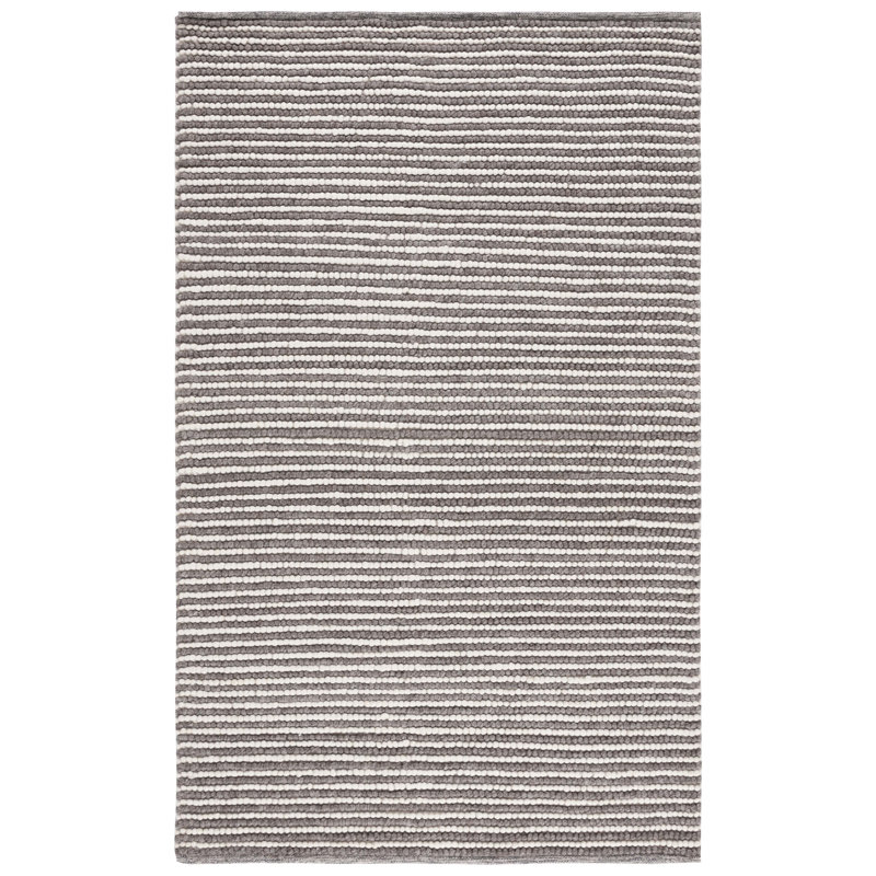 Msr Natura 9650 Martha Stewart Hand Woven Wool And Cotton Rug, Rectangle 5' x 8', Ivory/Dark Brown
