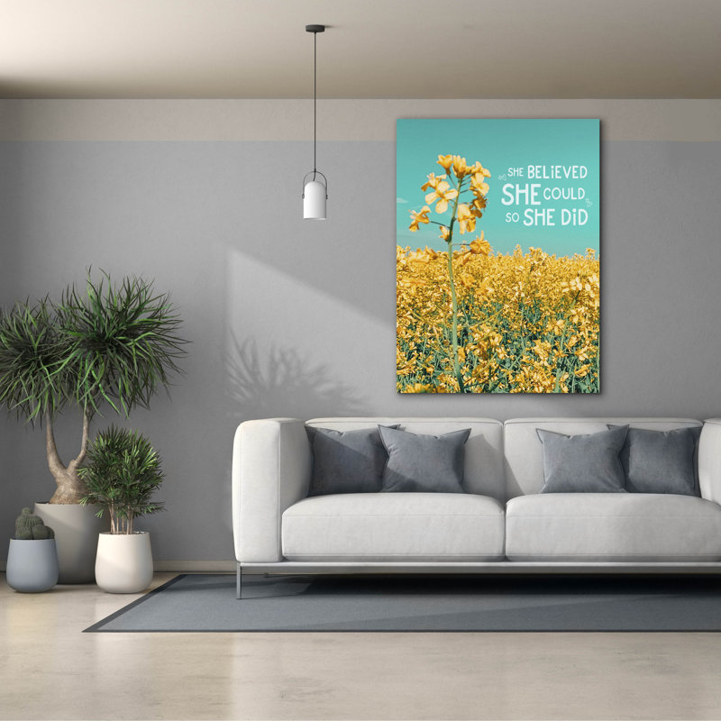  «She Believed» par Club Daydream, art mural sur toile, 40 po x 54 po