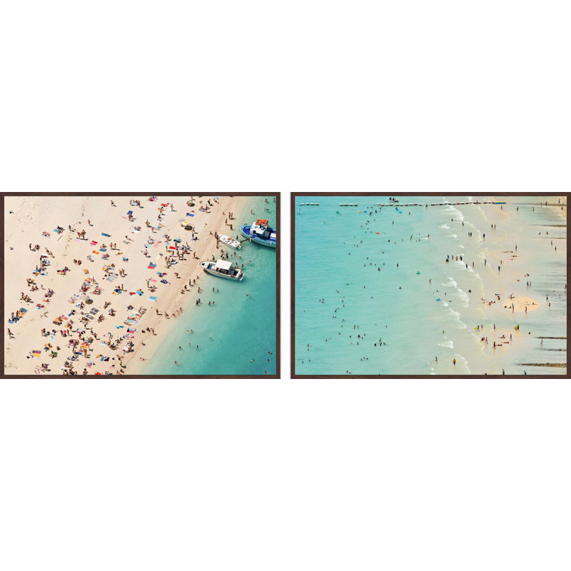 " Blue Beaches " 2 - Pieces, 40" H x 60" W x 1.5" L