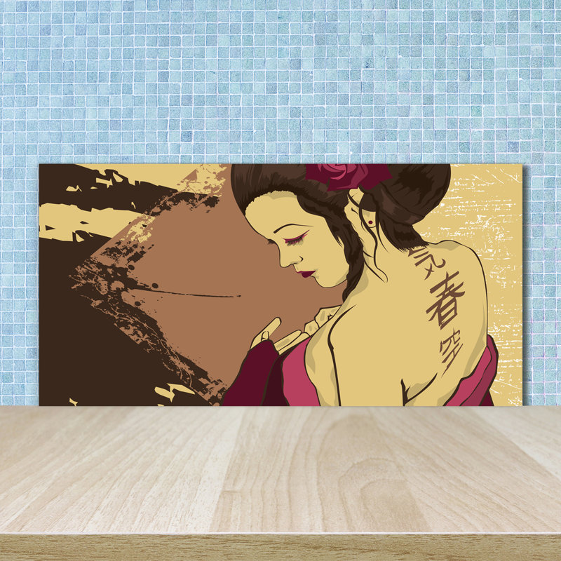 Curzio 50cm W x 100cm L Glass Peel and Stick Panel