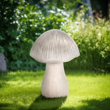 Garden Mushroom, Novelty, Grey and White Finish