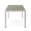 Table de salle à manger d'extérieur moderne avec cadre et panneau en faux bois gris