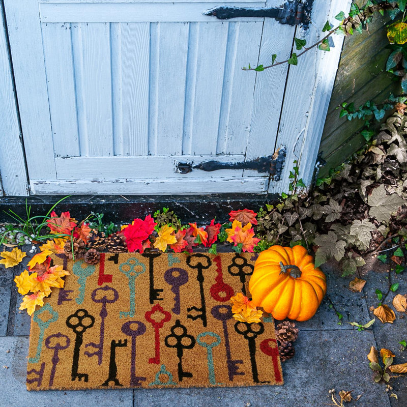 Nicola Spring - Halloween Coir Door Mat - 60 x 40cm - Keys