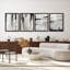 "Décor abstrait texturé noir et blanc", 4 pièces-101520261-101520263