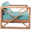 Chaise de patio en teck avec coussins Anguilla-86506436