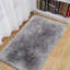 Tapis à poil long gris fait à la main Glendine-1860451720