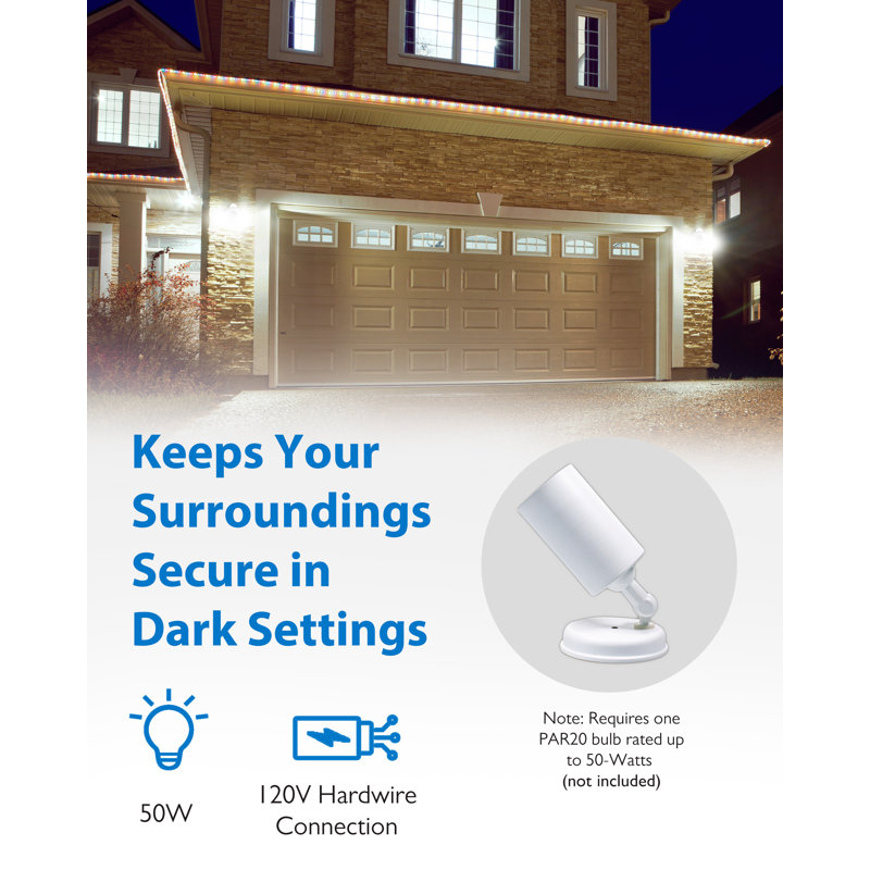 Outdoor Security Flood Light, White
