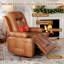 Fauteuil inclinable en cuir de polyuréthane avec massage et chaleur, 3 positions et porte-gobelets-2094784594